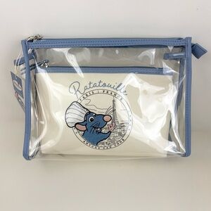 Disney Primark Ratatouille 2-pc Toiletry Makeup Bag Blue Clear New With Tags